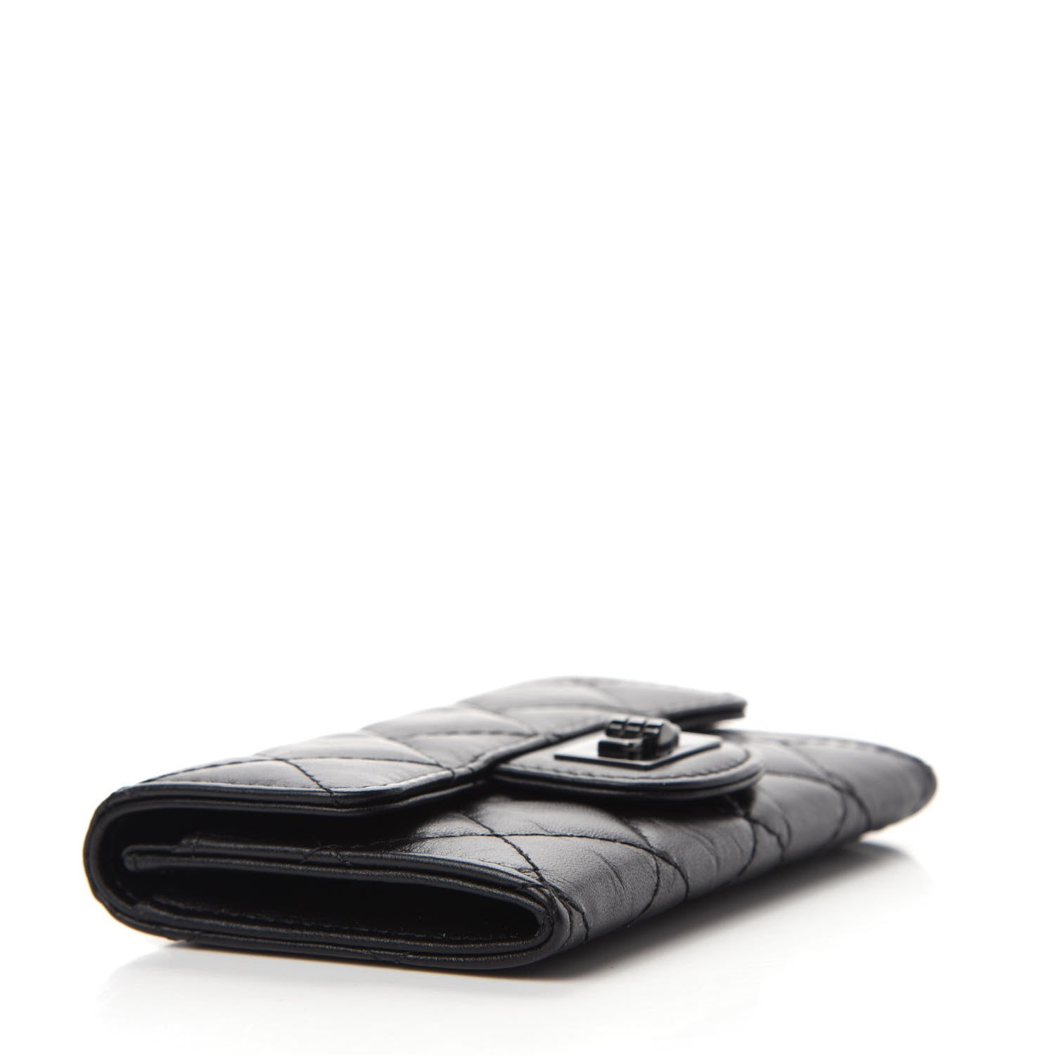 Chanel Aged Calfskin Quilted Reissue Flap Card Holder So Black 4 of 8