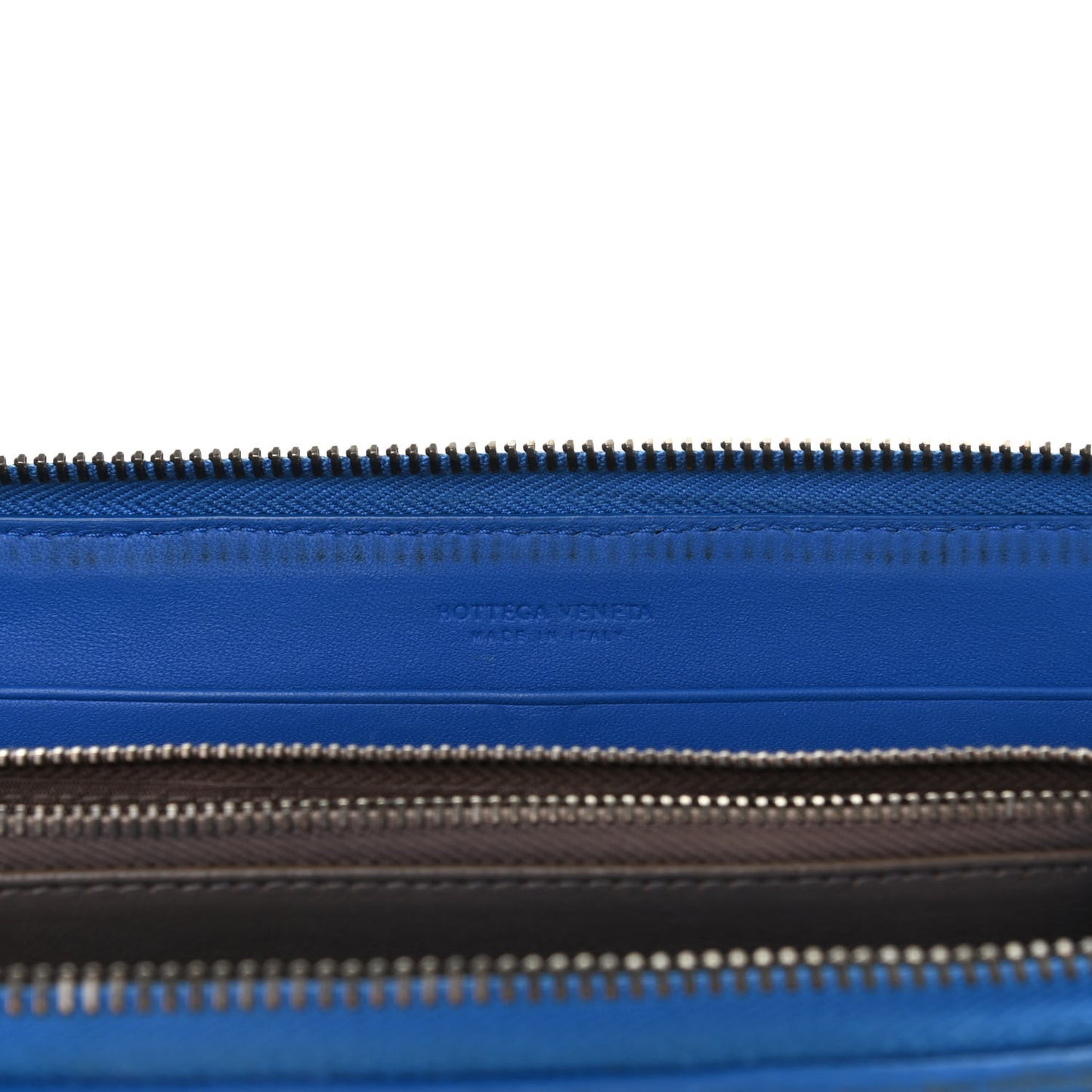 Nappa Intrecciato Zip Around Wallet Electrique