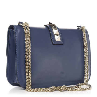 Valentino Garavani Vitello Medium Glam Lock Rockstud Flap Indigo 3 of 10