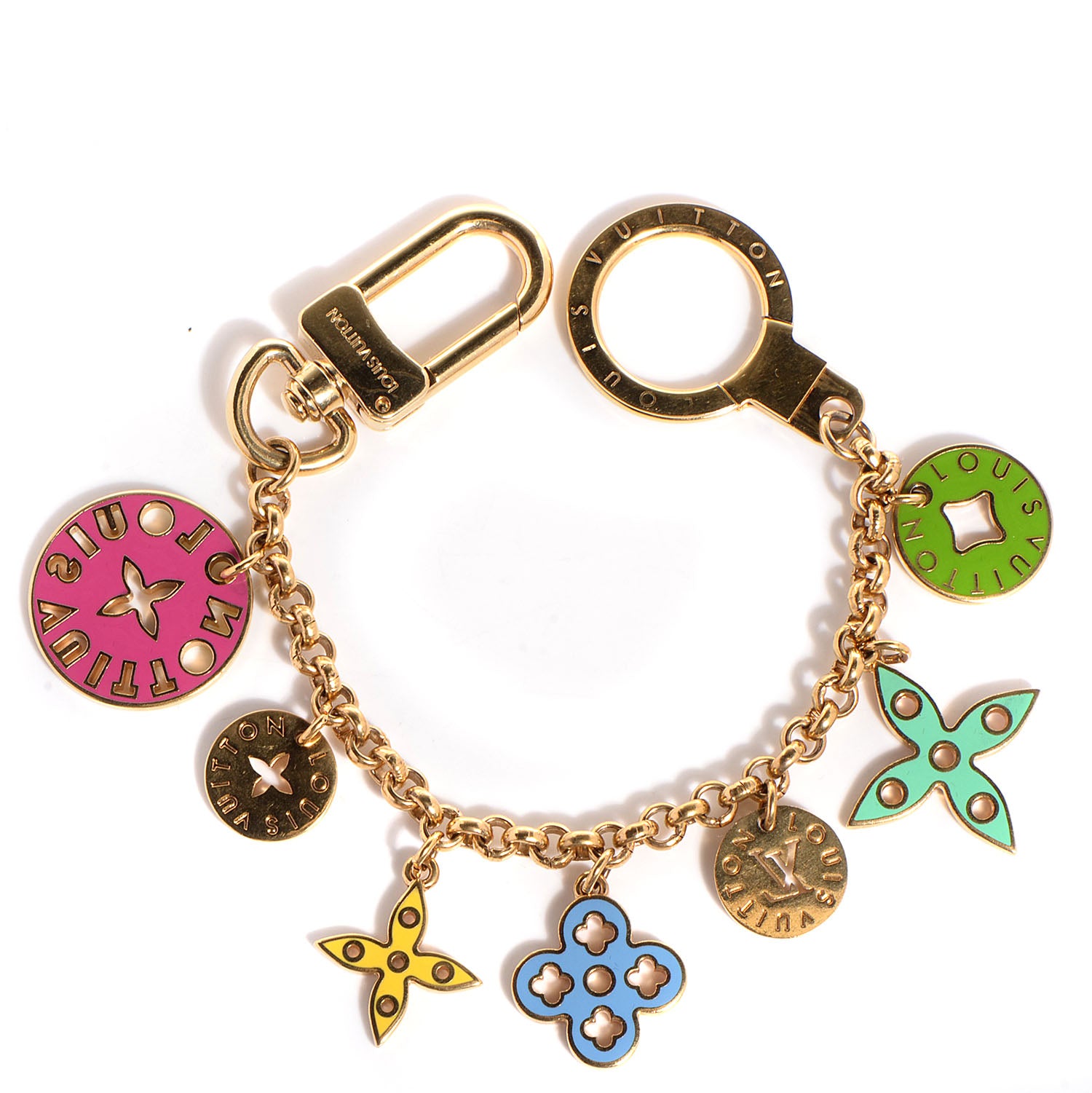 Louis Vuitton Monogram Multicolor Looping Chain Key Ring 1 of 6