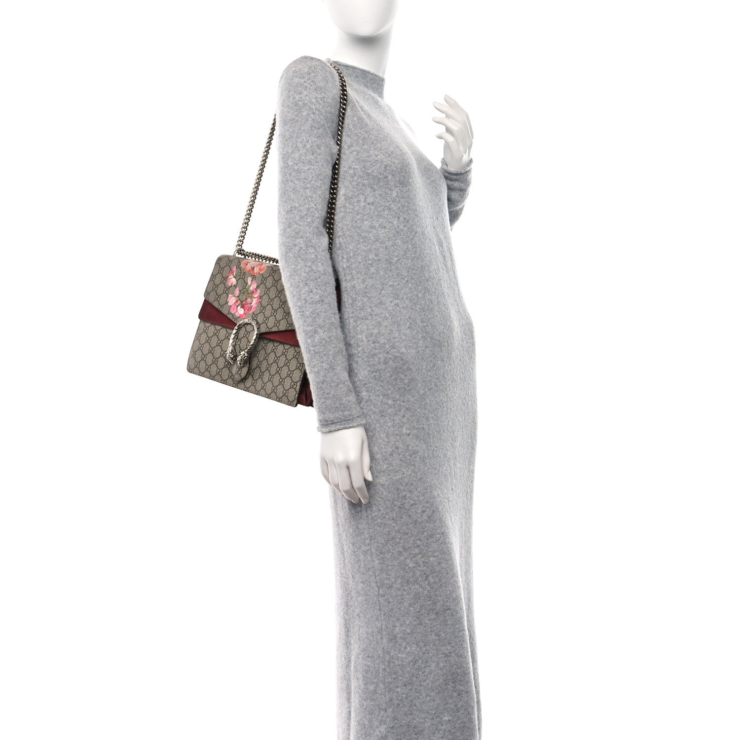 Gucci GG Supreme Monogram Blooms Medium Dionysus Shoulder Bag Beige Multicolor Dry Rose 2 of 13