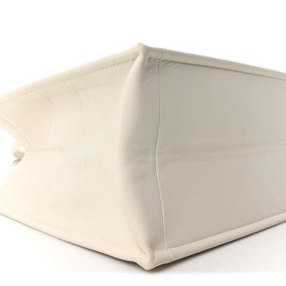 Christian Dior Calfskin Embossed Medium Book Tote Ivory Tote Ivory 9 of 10