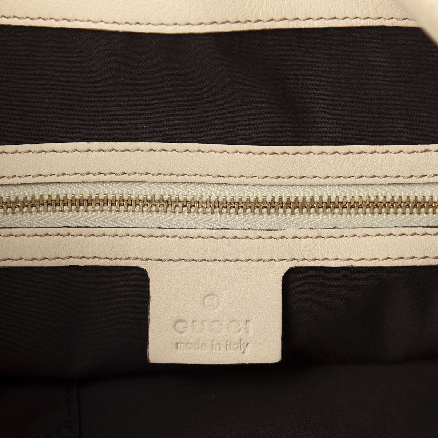 Monogram Peggy Bamboo Top Handle Bag Off White