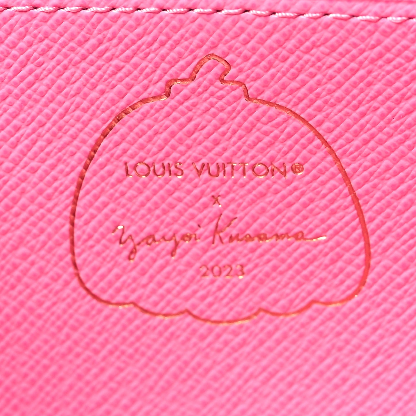 LV X YK Monogram Kusama Pumpkin Zippy Wallet
