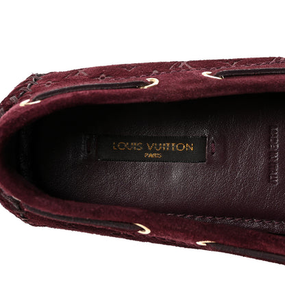 Louis Vuitton Suede Monogram Gloria Loafers 37.5 Prune 8 of 9