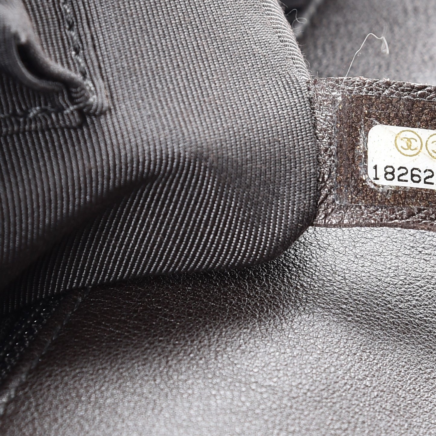 Metallic Calfskin Quilted Large Boy Flap Dark Silver