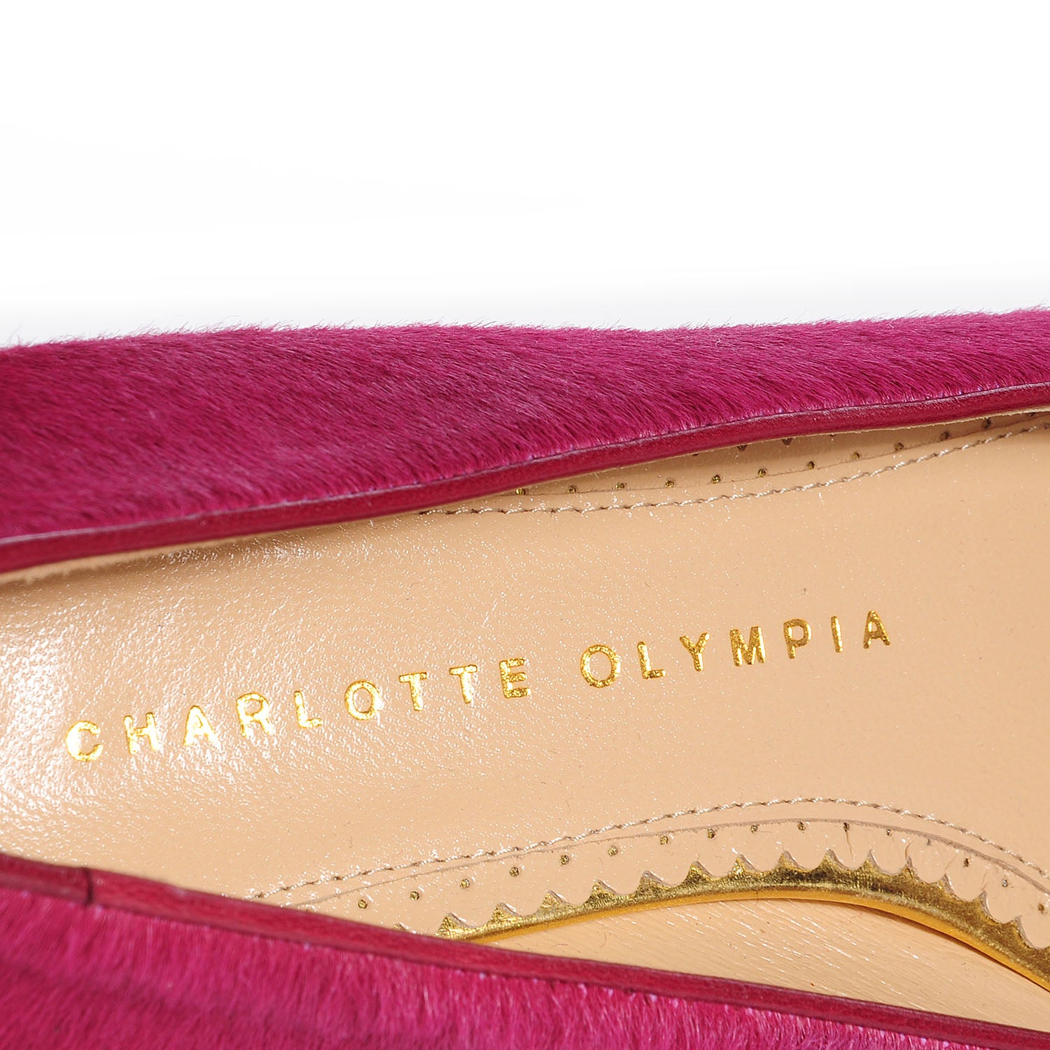 FASHIONPHILE CHARLOTTEOLYMPIAPonyHairKittyFlats37Fuchsia 4 of 6