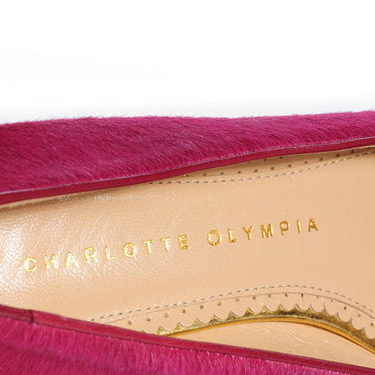 FASHIONPHILE CHARLOTTEOLYMPIAPonyHairKittyFlats37Fuchsia 4 of 6