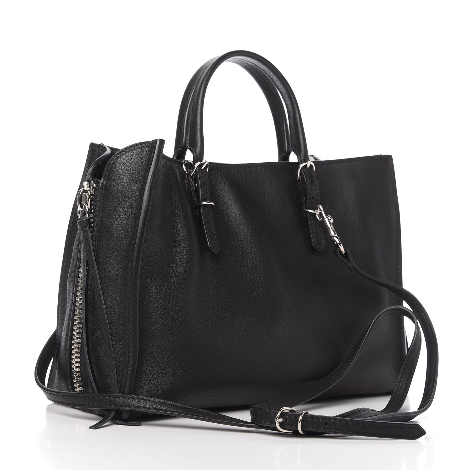 Balenciaga Veau Papier A6 Zip Around Tote Black 3 of 10