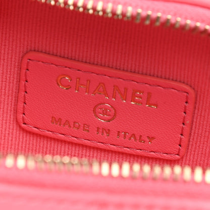 Chanel Lambskin Quilted CC In Love Heart Waist Belt Bag With Chain Pink 7 of 12