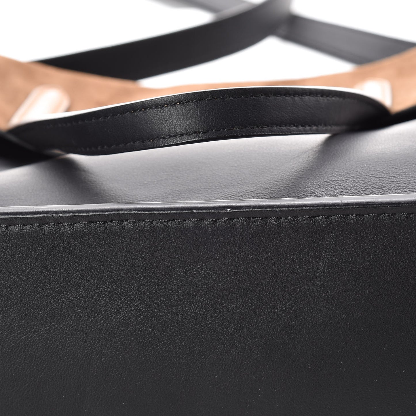 Vitello Grace Suede Flip Tote Black Nocciola Marrone