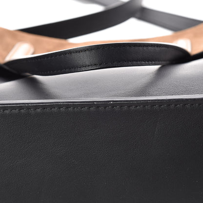 Fendi Vitello Grace Suede Flip Tote Black Nocciola Marrone 16 of 18