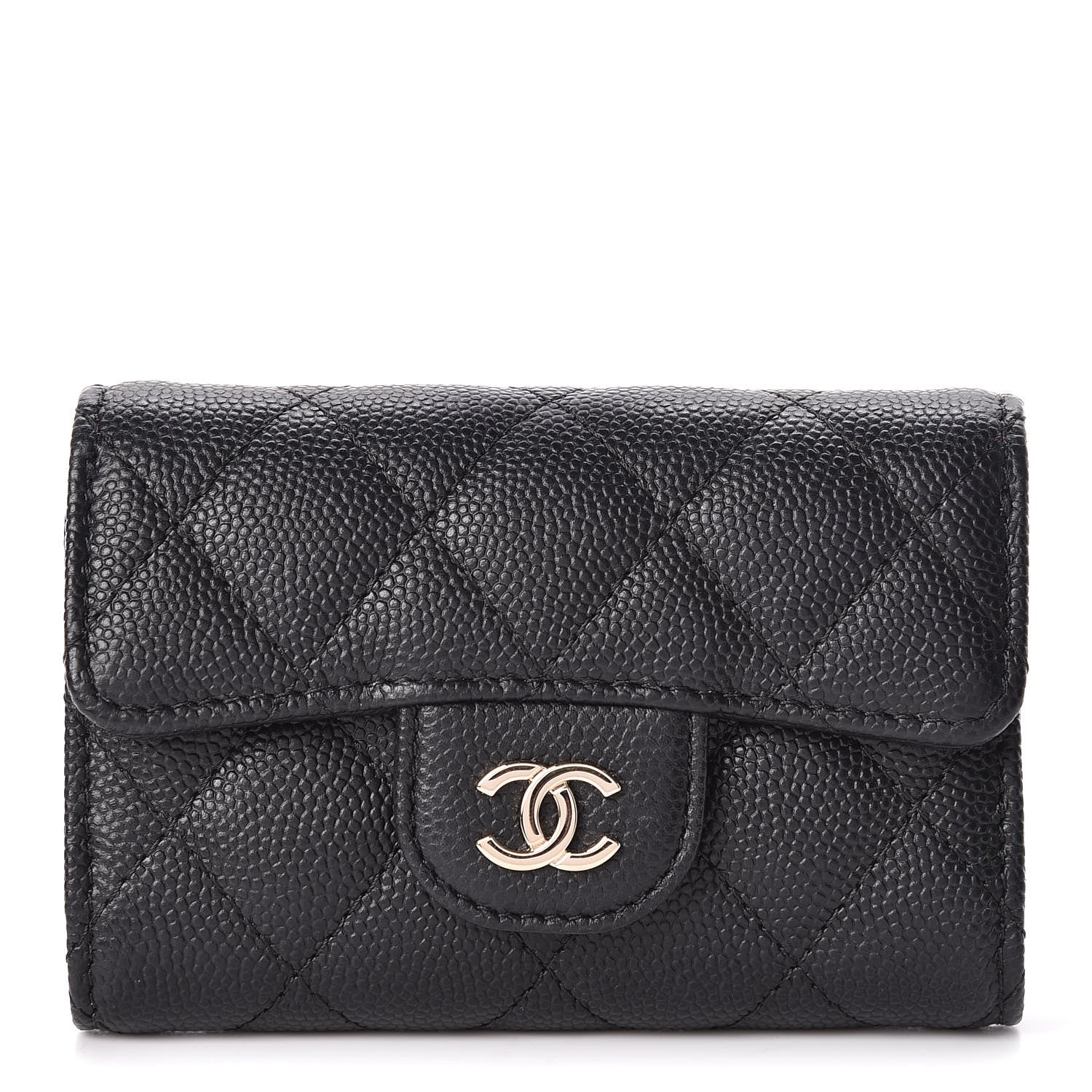 Chanel Caviar Quilted Classic 4 Key Holder Wallet Black 1 of 10