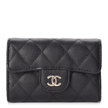 Chanel Caviar Quilted Classic 4 Key Holder Wallet Black 1 of 10