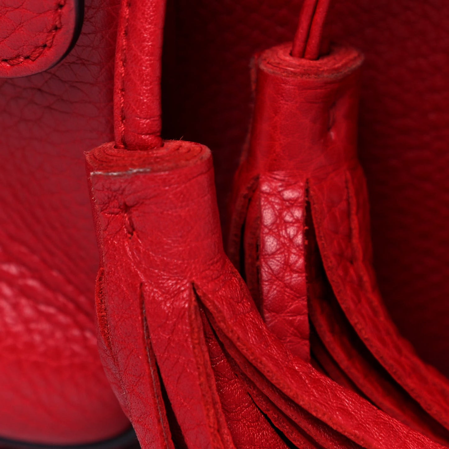 Cellarius Calfskin Medium Bamboo Backpack Hibiscus Red