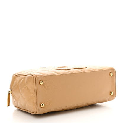 Chanel Caviar Quilted Small Bowler Beige 4 of 13