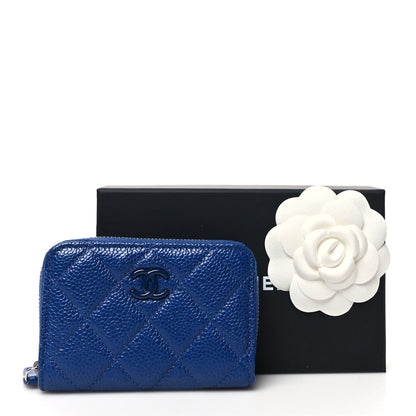 Chanel Caviar Quilted Incognito Zip Coin Purse Blue 11 of 11