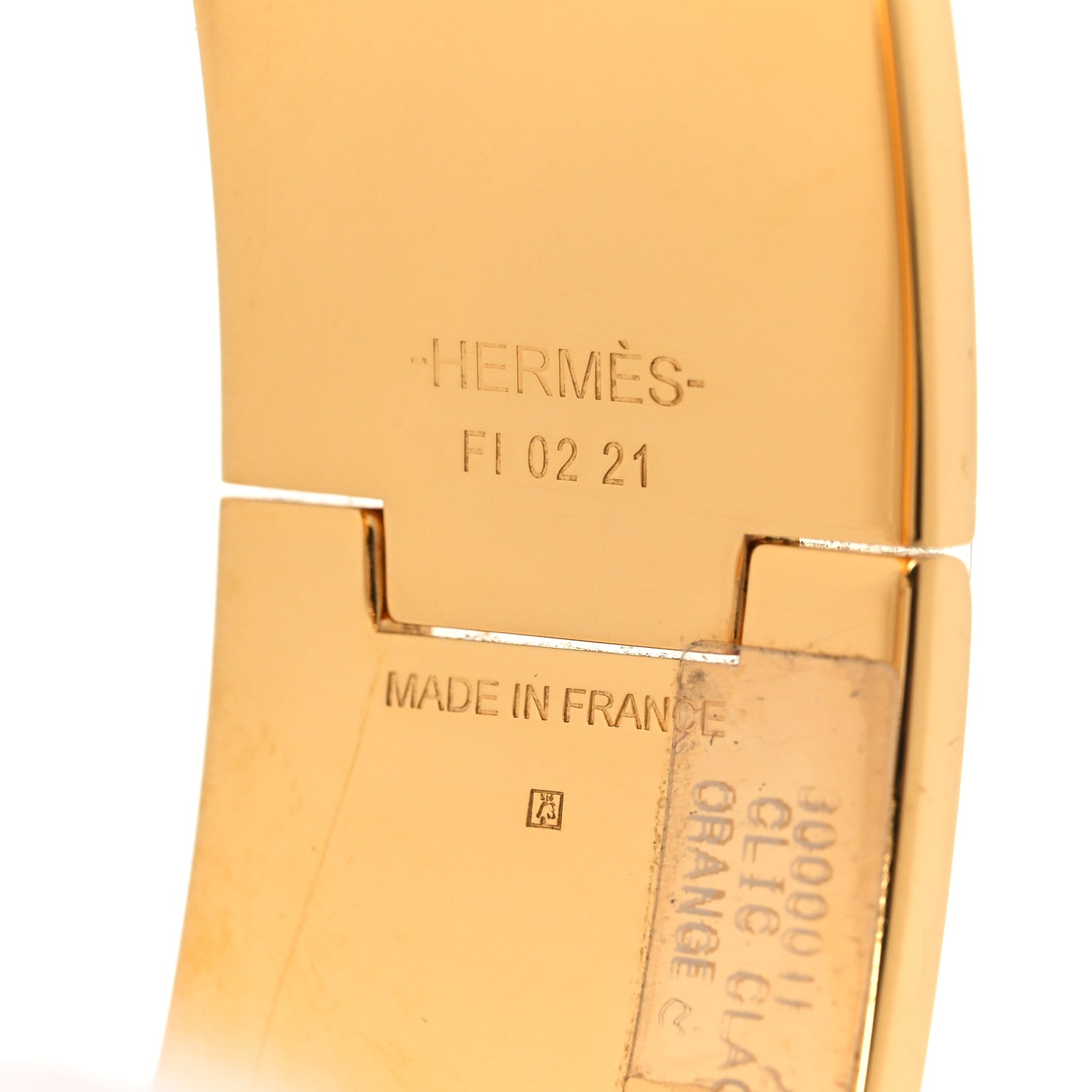 Hermes Enamel Wide Clic Clac H Bracelet GM Orange 4 of 8