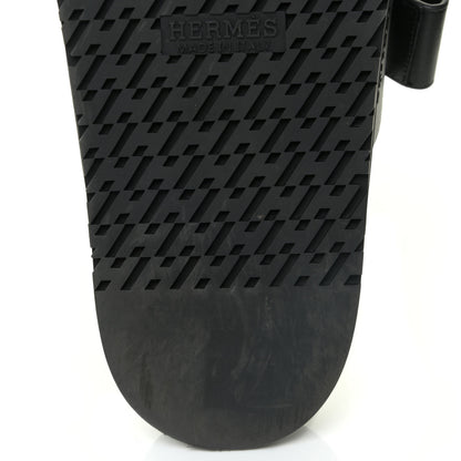 Hermes Calfskin Mens Chypre Sandals 42 Black 8 of 15