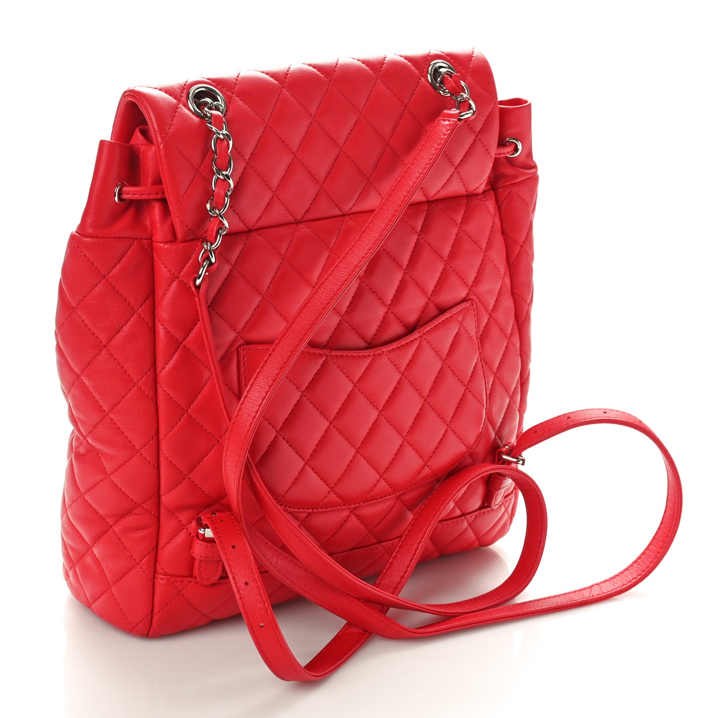 Lambskin Quilted Large Urban Spirit Backpack Red