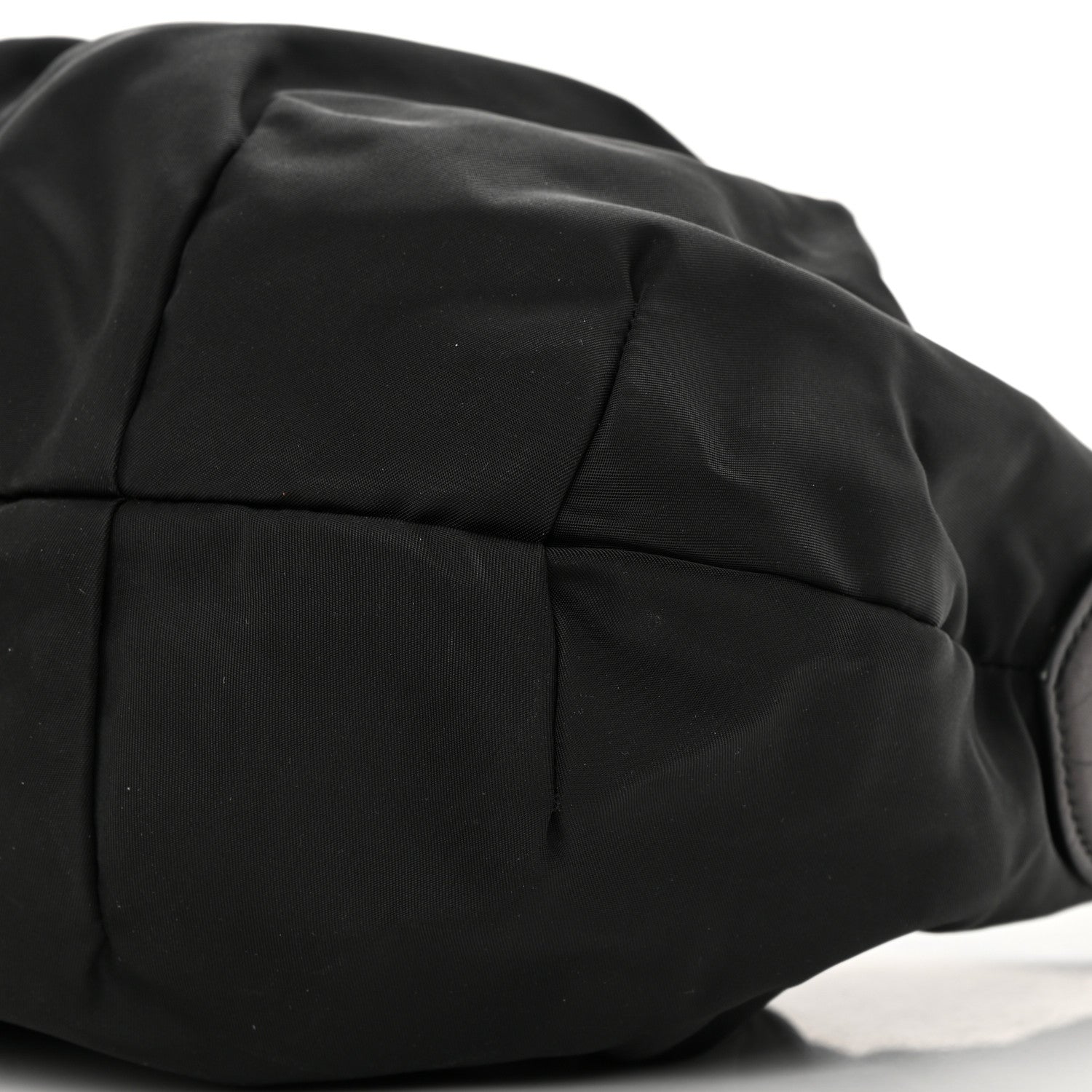 Prada Tessuto Nylon Pleated Shoulder Bag Black 11 of 17