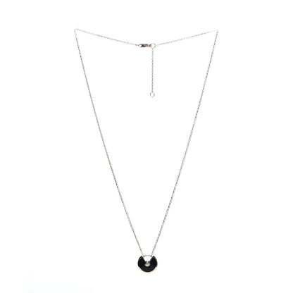 Cartier 18K Pink Gold Diamond Black Onyx XS Amulette de Cartier Pendant Necklace 3 of 5