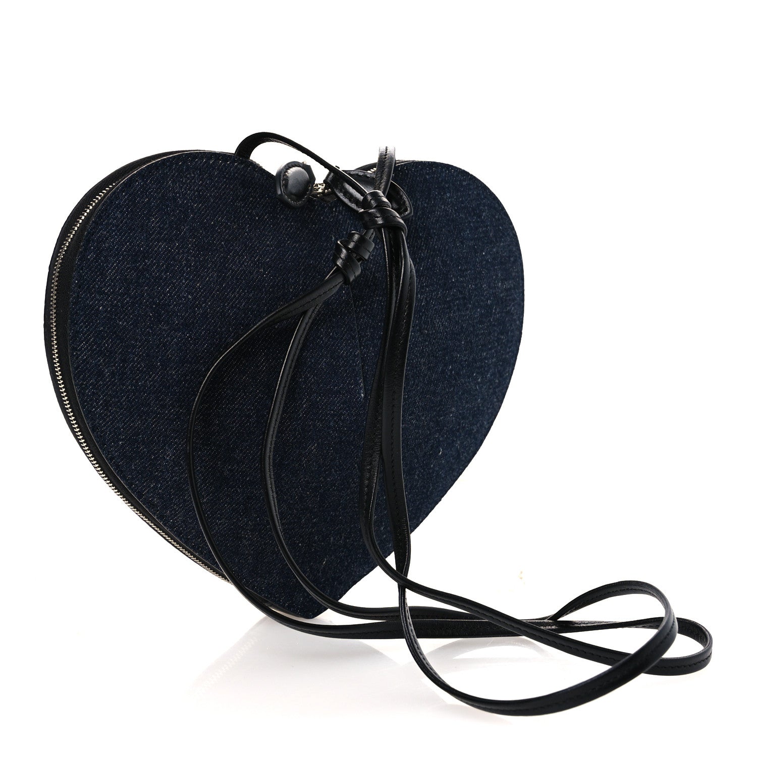 Alaia Denim Calfskin Le Coeur Bag Blue 3 of 9