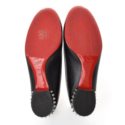 Christian Louboutin Shiny Nappa La Massine Flats 38 Black 9 of 15