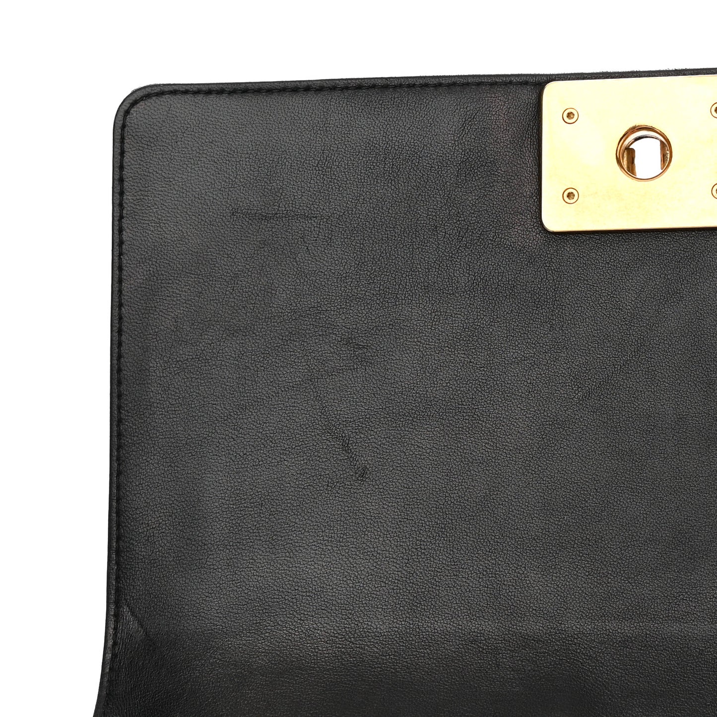 Lambskin Quilted Medium Boy Flap Black