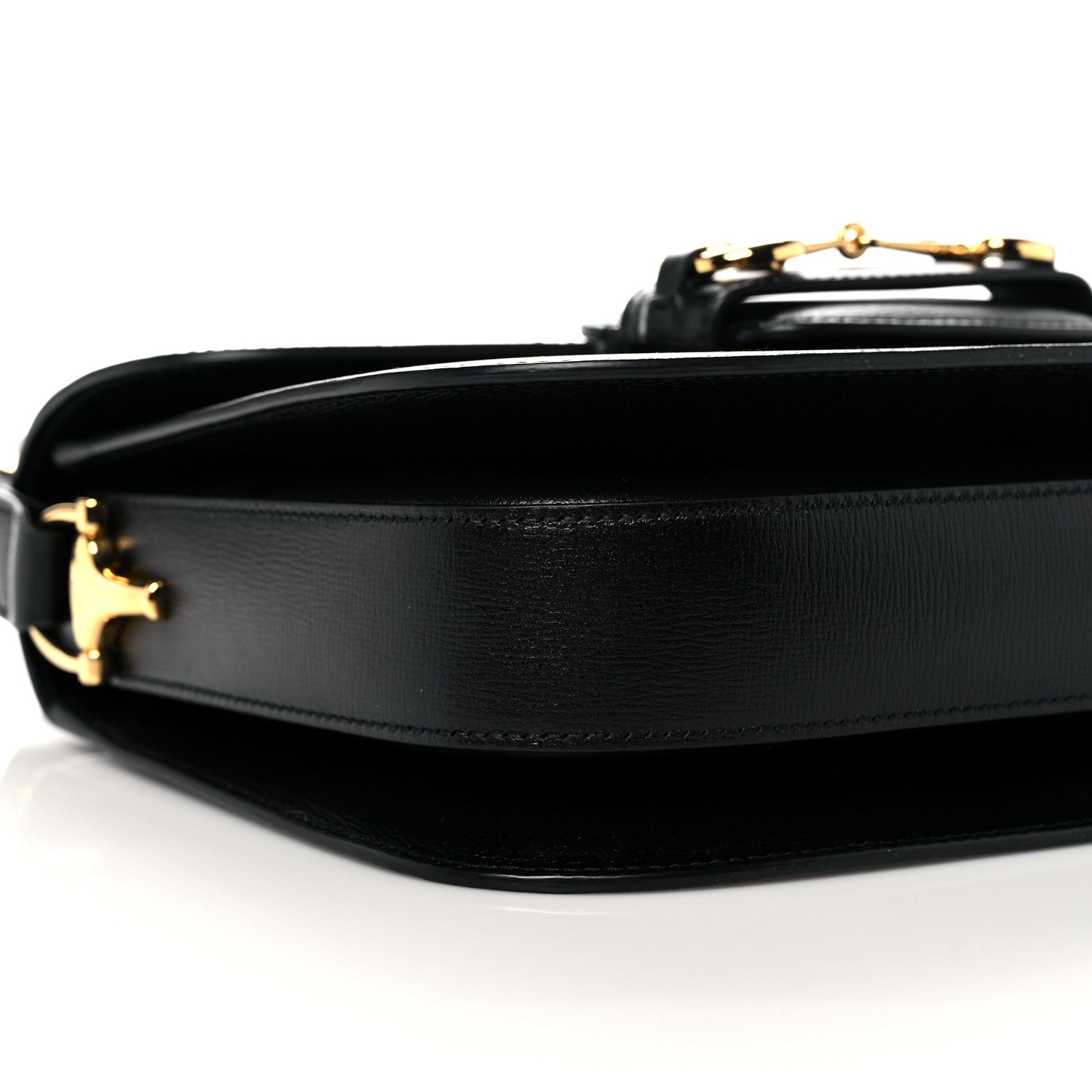 Gucci Azalea Calfskin Horsebit 1955 Shoulder Bag Black 9 of 13
