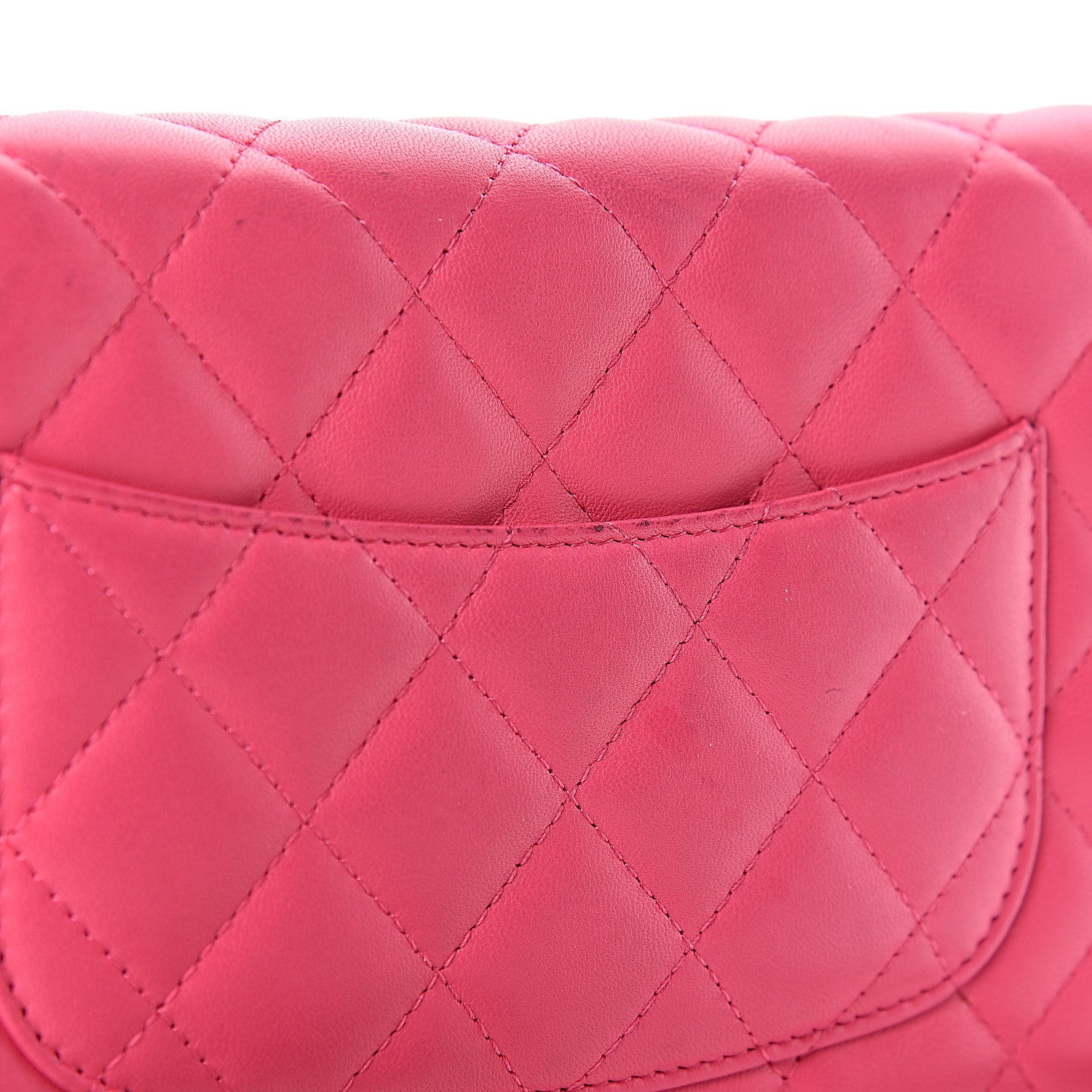 Chanel Lambskin Quilted Wallet On Chain WOC Pink 12 of 16