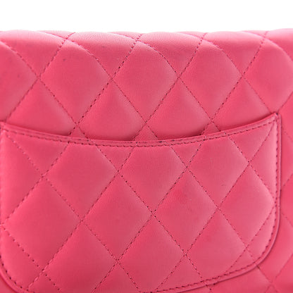 Chanel Lambskin Quilted Wallet On Chain WOC Pink 12 of 16