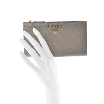Prada Vitello Daino Continental Wallet Argilla Rosa 2 of 7
