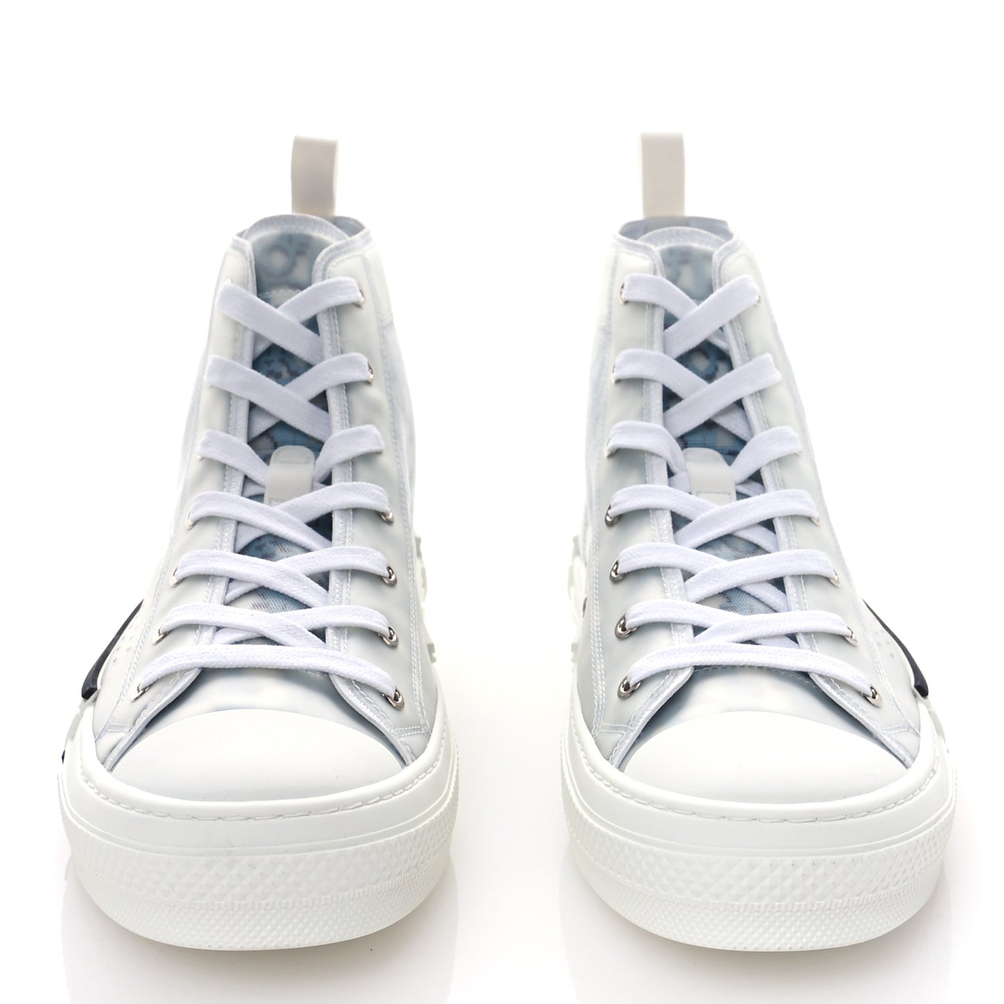 Technical Canvas Oblique Pixel Mens B23 High Top Sneakers 43 Beige Blue
