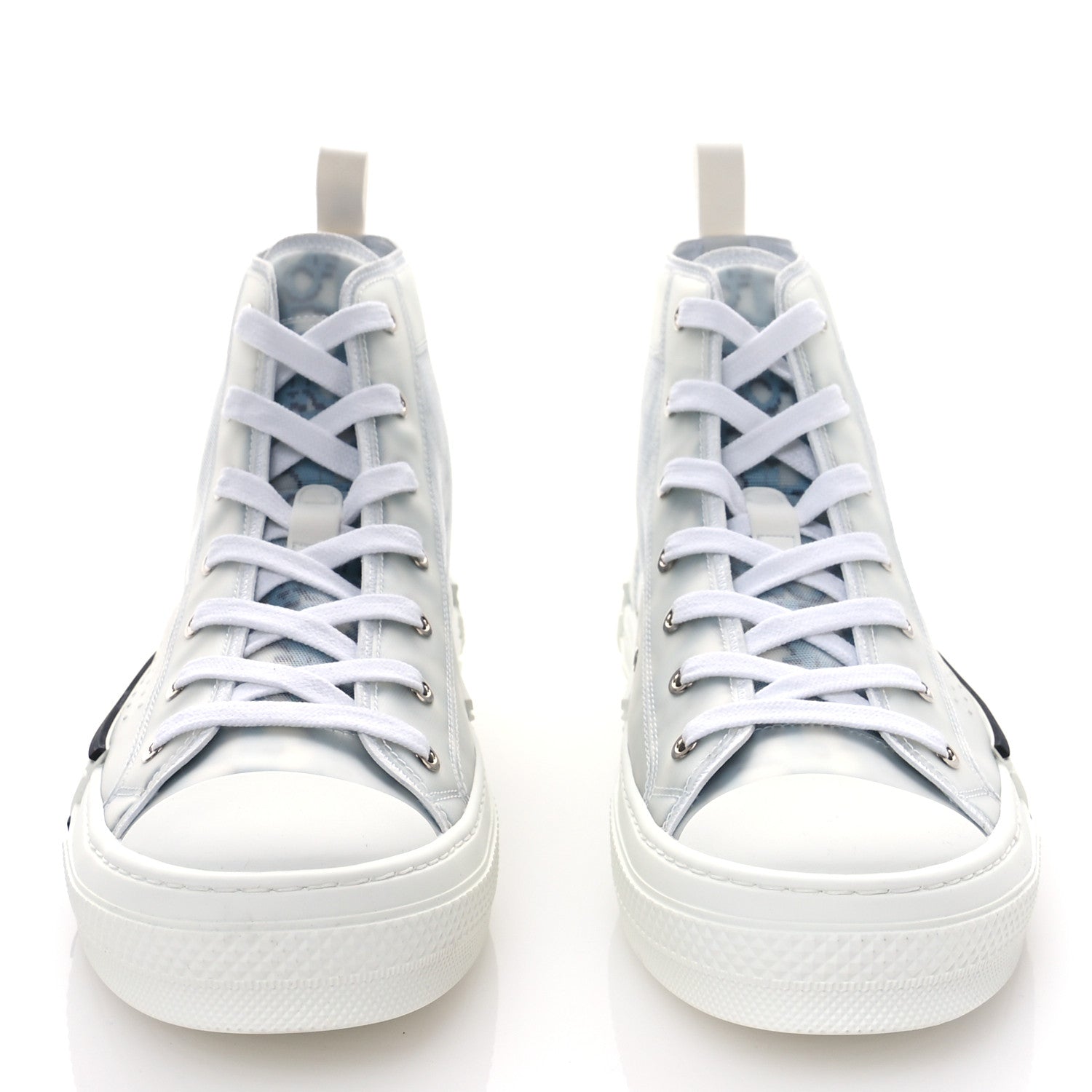 Christian Dior Technical Canvas Oblique Pixel Mens B23 High Top Sneakers 43 Beige Blue 3 of 7