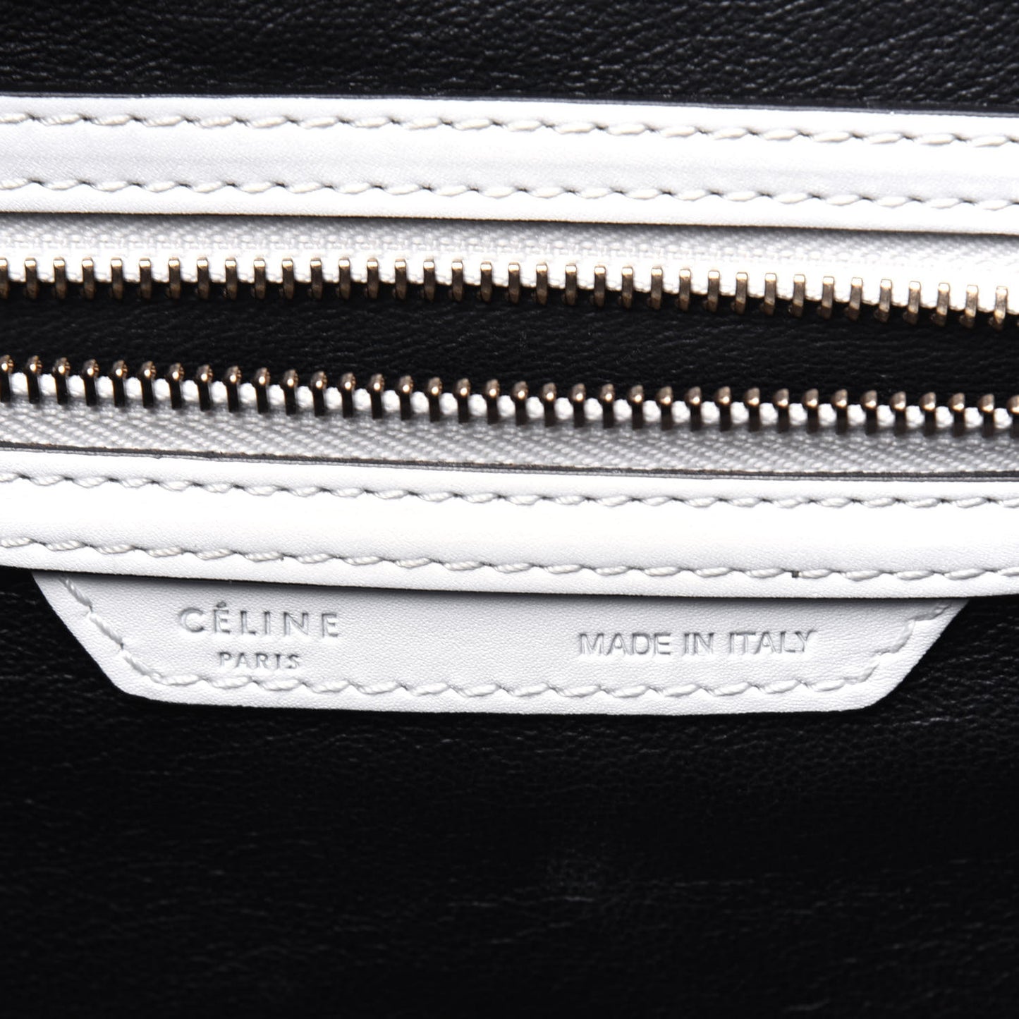 Satin Calfskin Mini Bi-Color Luggage White Black