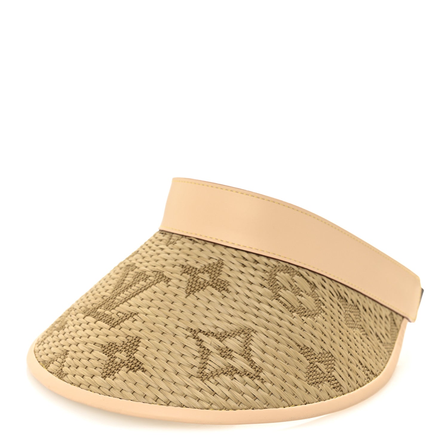 Louis Vuitton Calfskin Raffia Monogram Strawgram Visor Natural 1 of 9