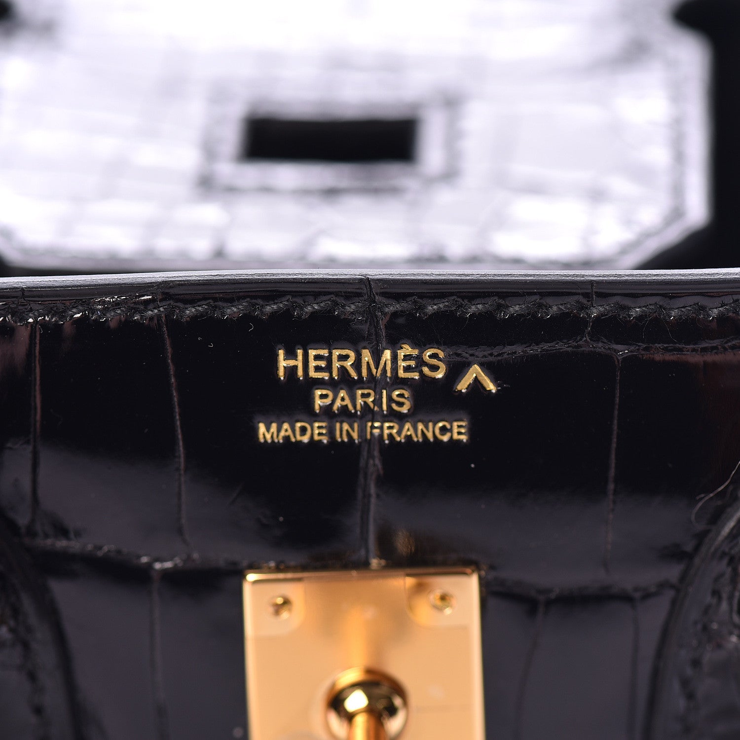 Hermes Shiny Porosus Crocodile Birkin 25 Black 13 of 35
