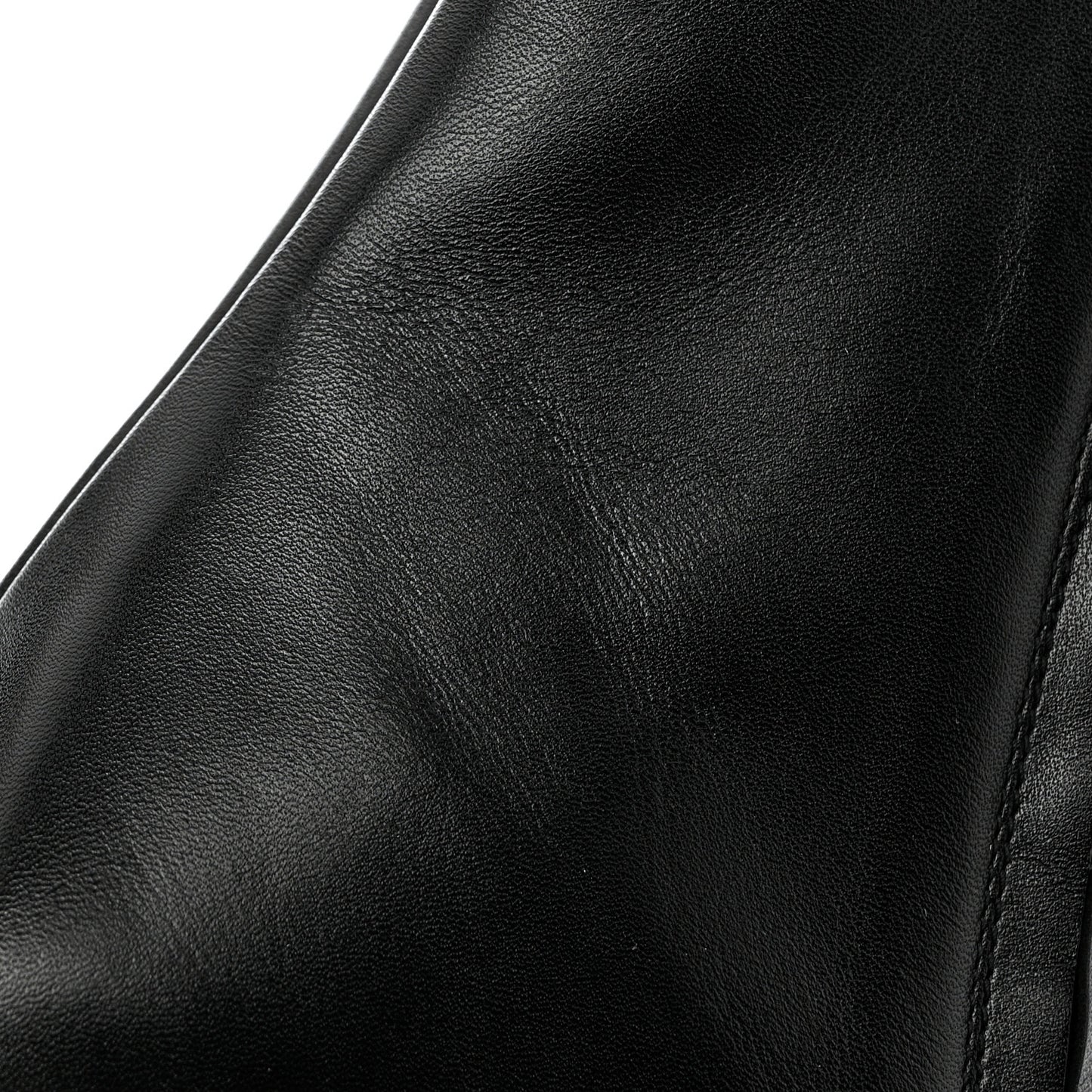 Calfskin Soft Rim Ankle Booties 40 Black