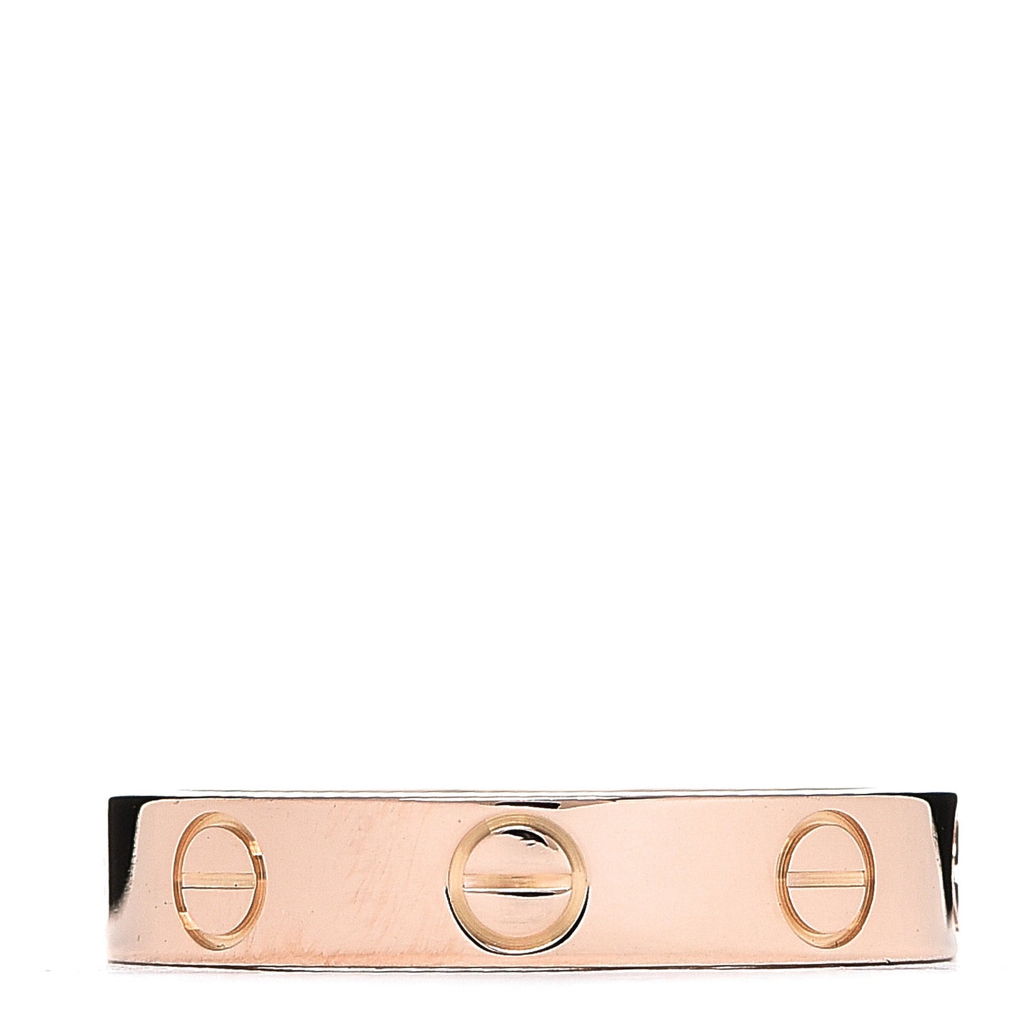 18K Pink Gold 3.5mm LOVE Wedding Band Ring 49 4.75