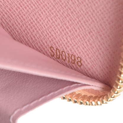 Louis Vuitton Damier Azur Clemence Wallet Rose Ballerine 7 of 8