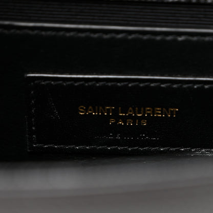 Saint Laurent Grain De Poudre Small Monogram Kate Satchel Black 6 of 9