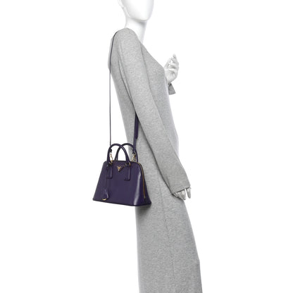 Prada Saffiano Lux Small Promenade Tote Bluette Viola 3 of 19