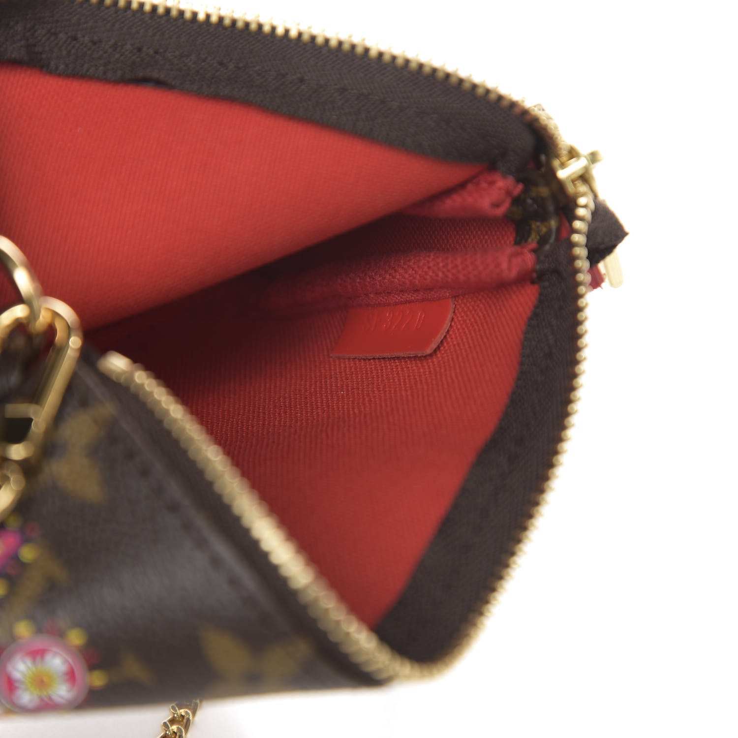 Louis Vuitton Monogram 2020 Christmas Animation Bumper Cars Mini Pochette Accessories Coquelicot 6 of 8