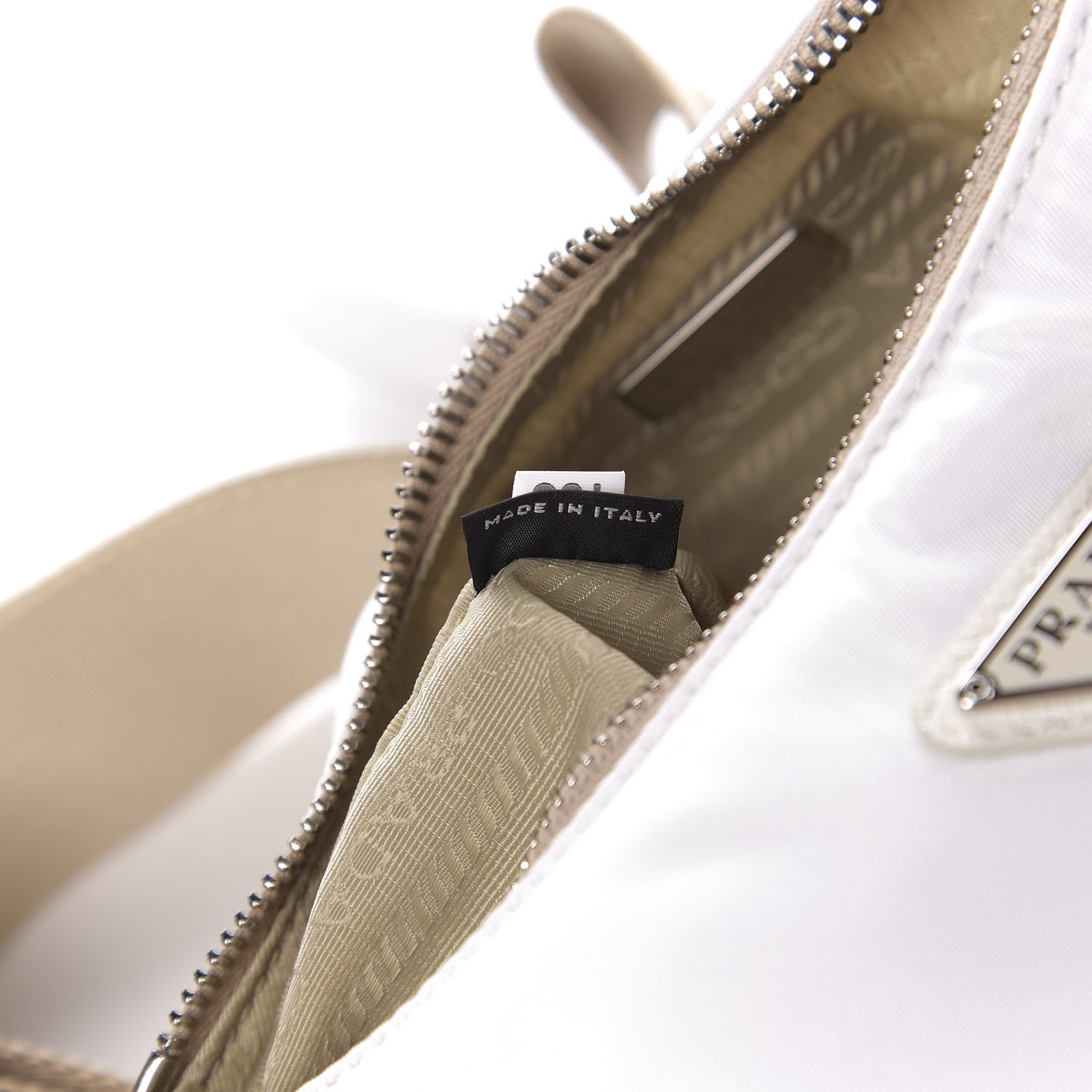 Prada Nylon Re-Edition 2005 Shoulder Bag White 7 of 11