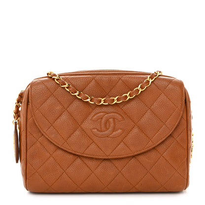 Chanel Caviar Quilted CC Camera Case Brown 1 of 17