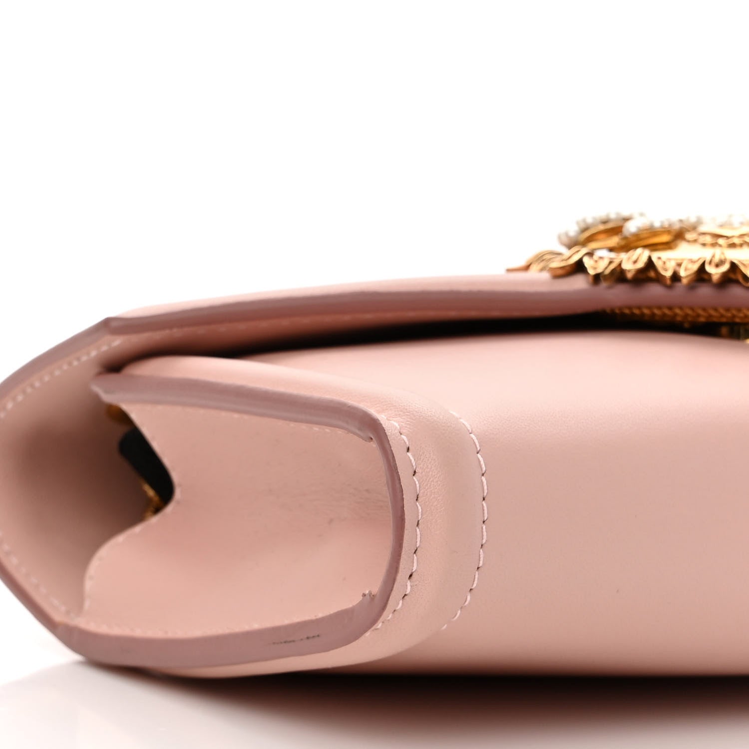 Dolce & Gabbana Smooth Calfskin Devotion Envelope Phone Bag Pink 8 of 9