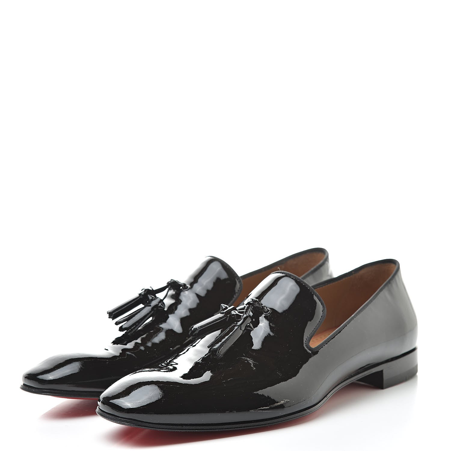 Christian Louboutin Patent Tassel Dandelion Mens Dandelion Flat Loafers 43.5 Black 3 of 7