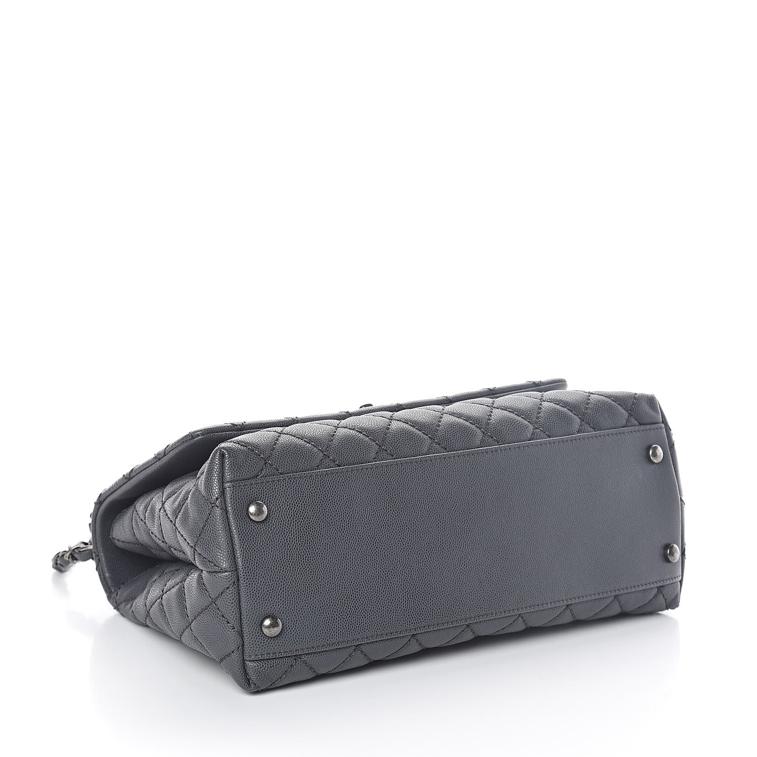 Chanel Caviar Quilted Small Coco Handle Flap Gray 4 of 10