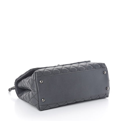Chanel Caviar Quilted Small Coco Handle Flap Gray 4 of 10